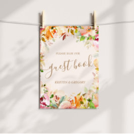 Sommergarten mit Aquarellgarten Hochzeitsgast Poster