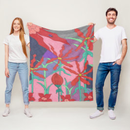 Sommergärten nachts fleecedecke