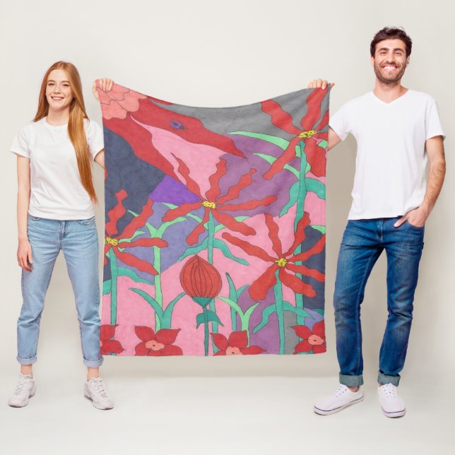 Sommergärten nachts fleecedecke (Beispiel)