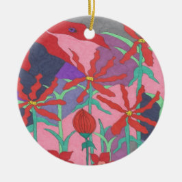 Sommergärten nachts keramik ornament