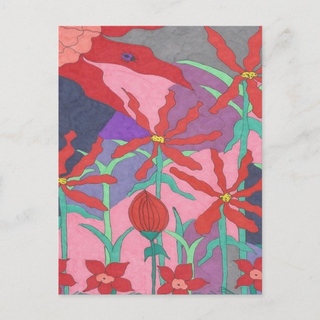 Sommergärten nachts postkarte (Vorderseite)