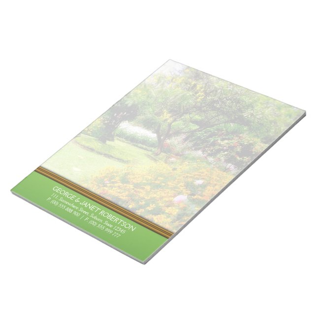 Sommergärten Natur Personalisiert Notepad Notizblock (angewinkelt)