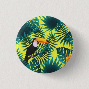 Sommergärten Tropischer Toucan Jungle Foliage Button