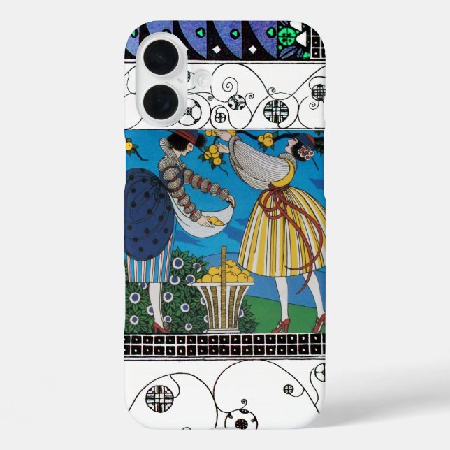SOMMERGARTEN UND WIRBEL /FASHION COSTUMEN DESIGNER iPhone 16 PLUS HÜLLE (Rückseite)