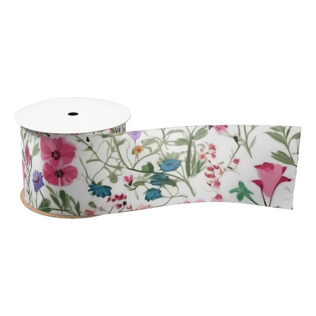 Sommergarten Wildblume Satinband (Spule)