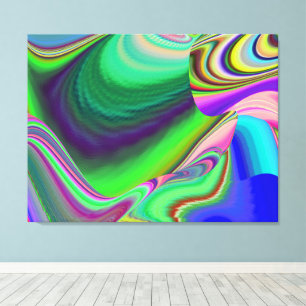 Sommergefühl , Abstrakte 3D Regenbogenkunst Leinwanddruck