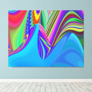 Sommergefühl , Abstrakte 3D Regenbogenkunst Leinwanddruck