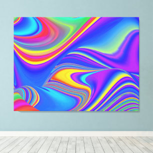 Sommergefühl , Abstrakte 3D Regenbogenkunst Leinwanddruck