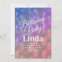 Sommergepflegter Palmenblättergarten Einladung