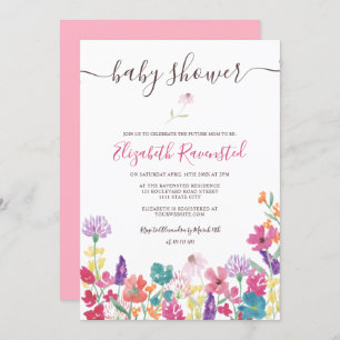 Sommergepresste, getrocknete Blume Einladung