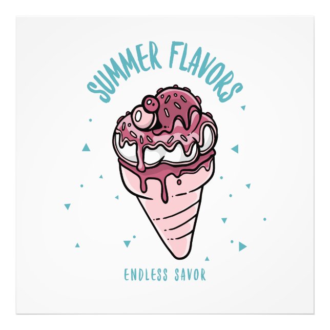 Sommergeschmack Tropfeis Fotodruck (Vorne)