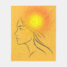 Sommergöttin – Weibliche saisonale Kunst Fleecedecke
