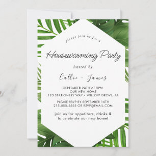 Sommergrün-Diamant-Kranz-Housewarming-Party  Einladung