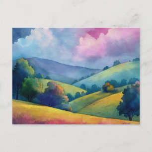 Sommerhaus Postkarte Aquarell
