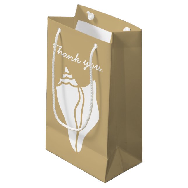 Sommerhäuser in Sandbeutel Kleine Geschenktüte (Vorderseite Schrägansicht)