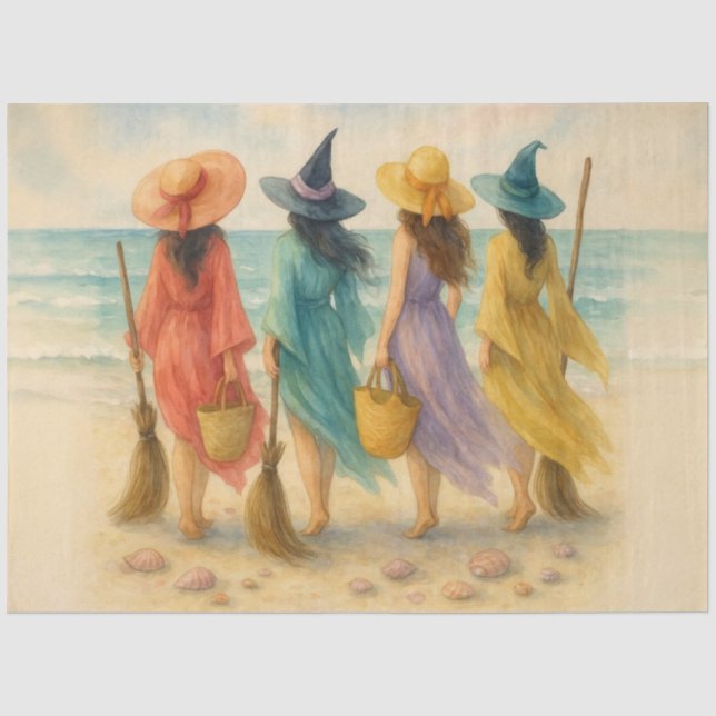 Sommerhexen Dekoupage - Coven Coast Seidenpapier (Vorderseite)