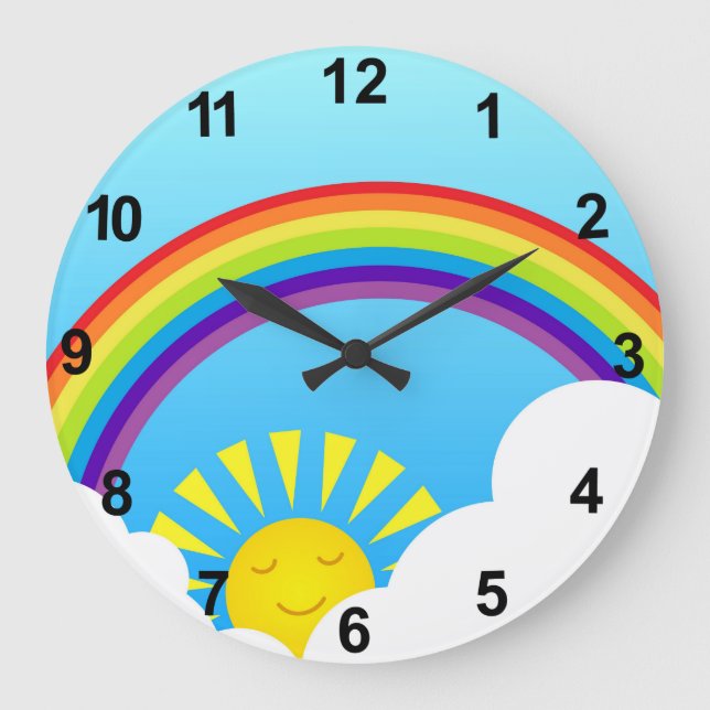 Sommerhimmel Große Wanduhr (Vorderseite)