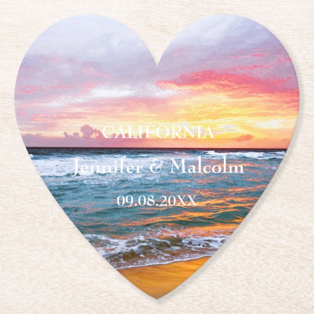 Sommerhochzeit am tropischen Strand Untersetzer (Vorderseite)