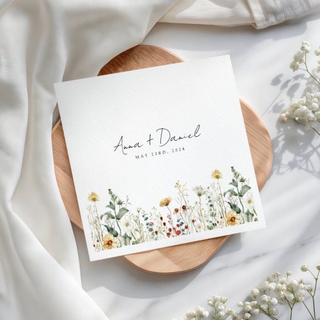 Sommerhochzeit in der Wildblume Serviette (Von Creator hochgeladen)