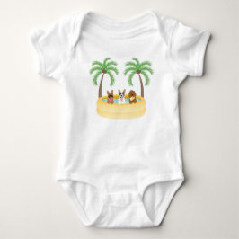 Sommerhunde Schwimmbad Baby Strampler