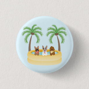 Sommerhunde Schwimmbad Button