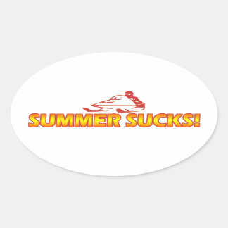 SommerIst zum Kotzen Ovaler Aufkleber