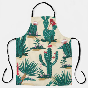 Sommerkaktus blühende WüstenPrint Schürze