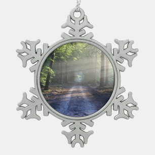 Sommerkämme, die die Schmutzstraße abdecken Schneeflocken Zinn-Ornament