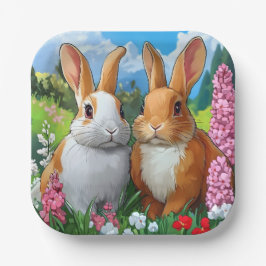 Sommerkaninchen Pappteller