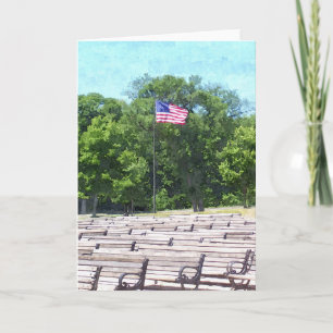 SOMMERKARTE: Lake Harriet, "Benches & Flag"_ Karte