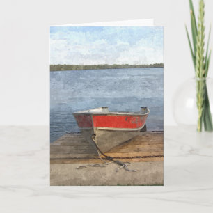 SOMMERKARTE: Lake Harriet, "Red Boat"_ Card Karte