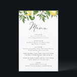Sommerkarte "Watercolor Lemon and Greenerity"<br><div class="desc">Individuell anpassbare Lemon Hochzeitskarte. Es zeichnet sich durch Aquarellfarben,  Zitrone und Grünpflanzen aus. Personalisieren Sie Ihre Mahlzeiten durch Hinzufügen von Datum und Auswahl. Diese Zitronenkarte ist ideal für Hochzeiten,  Babyduschen,  Brautpartys,  Geburtstage und vieles mehr.</div>