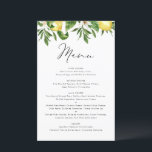 Sommerkarte "Watercolor Lemon and Greenerity"<br><div class="desc">Individuell anpassbare Lemon Hochzeitskarte. Es zeichnet sich durch Aquarellfarben,  Zitrone und Grünpflanzen aus. Personalisieren Sie Ihre Mahlzeiten durch Hinzufügen von Datum und Auswahl. Diese Zitronenkarte ist ideal für Hochzeiten,  Babyduschen,  Brautpartys,  Geburtstage und vieles mehr.</div>