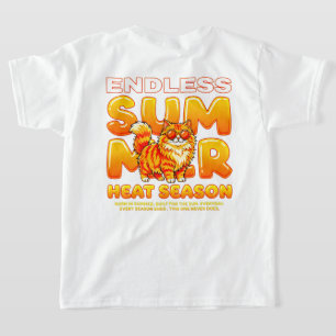 Sommerkatze Endlose Hitze - Coole Retro Katzenstra T-Shirt