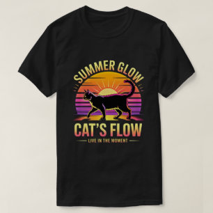 Sommerkatze Niedlich Glow - Lebe im Moment Tee
