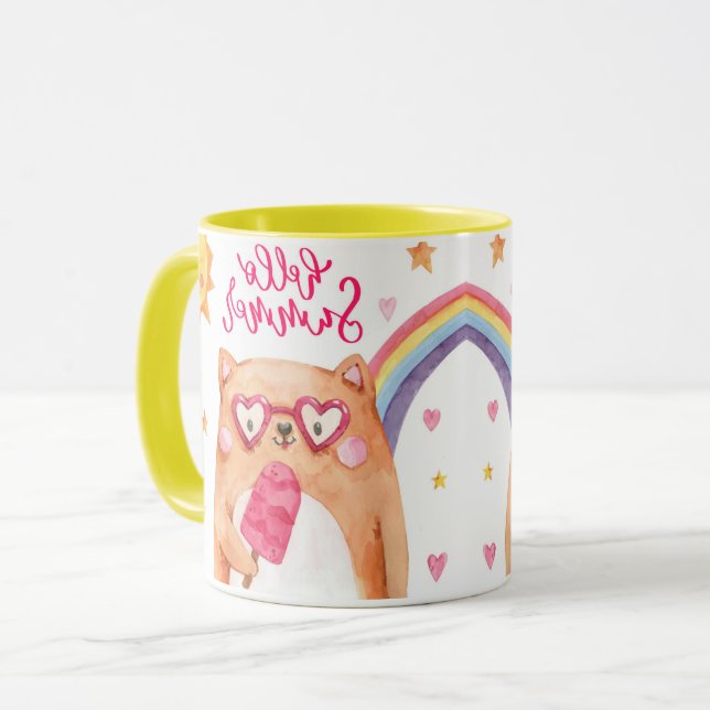 Sommerkatze Tasse (Vorderseite Links)