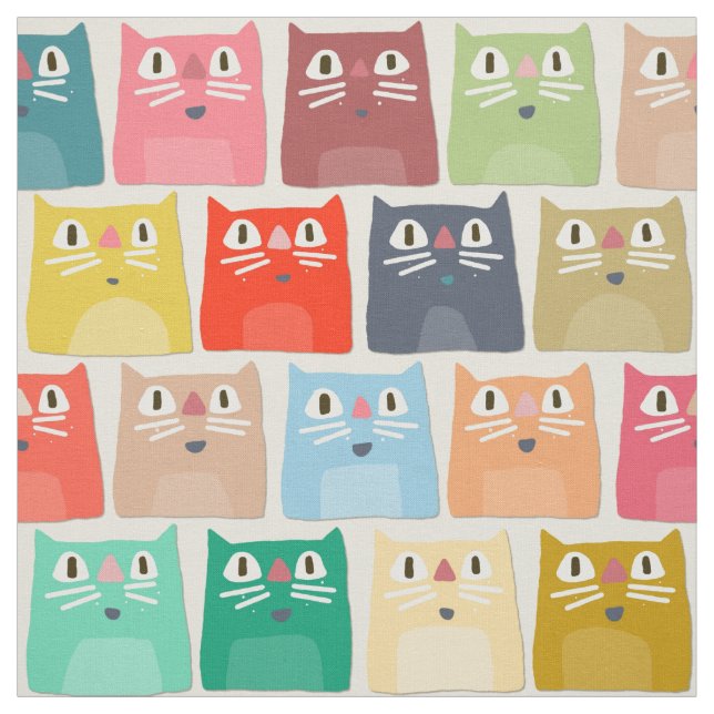 Sommerkatzen Stoff (Muster)
