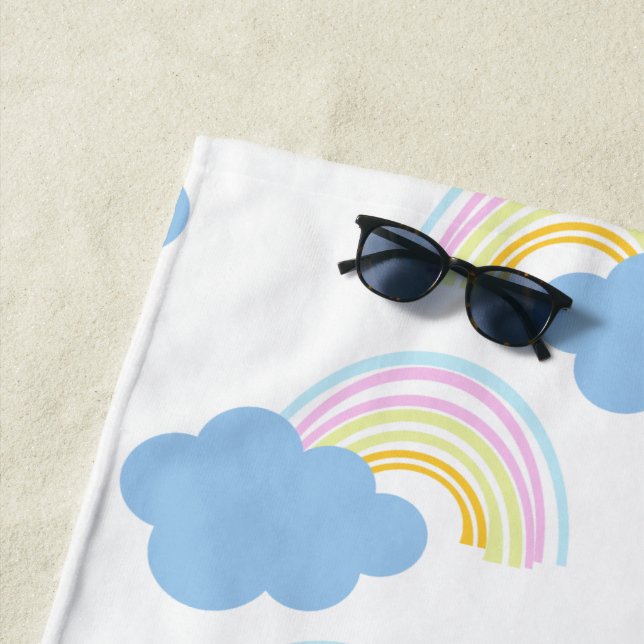 Sommerkids Rainbow and Clouds Fun Strandtuch (Beispiel)