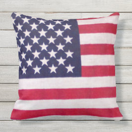 Sommerkissen der amerikanischen Flagge im Freien Kissen Für Draußen