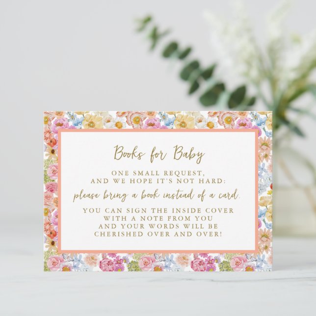 Sommerkleidung Blumenbücher für Baby Begleitkarte (Stehend Vorderseite)
