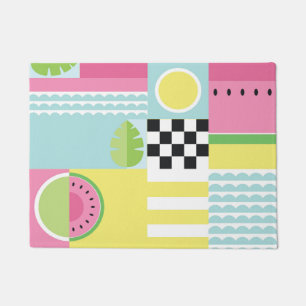 Sommerkleidung, buntes Mosaik Fußmatte