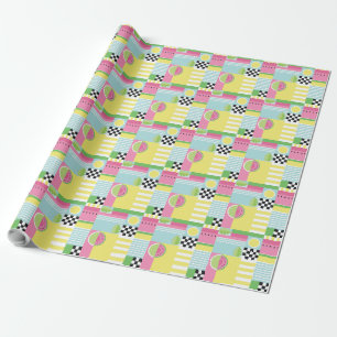 Sommerkleidung, buntes Mosaik Geschenkpapier