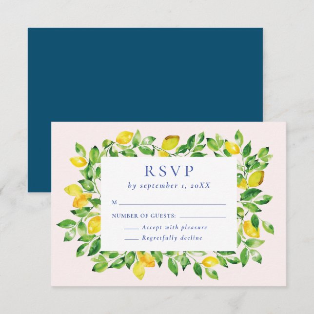 Sommerkollektoren und Foliage RSVP Karte (Vorne/Hinten)