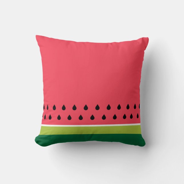 Sommerkorallen Rosa Grünes Wassermelone Kissen (Vorderseite)