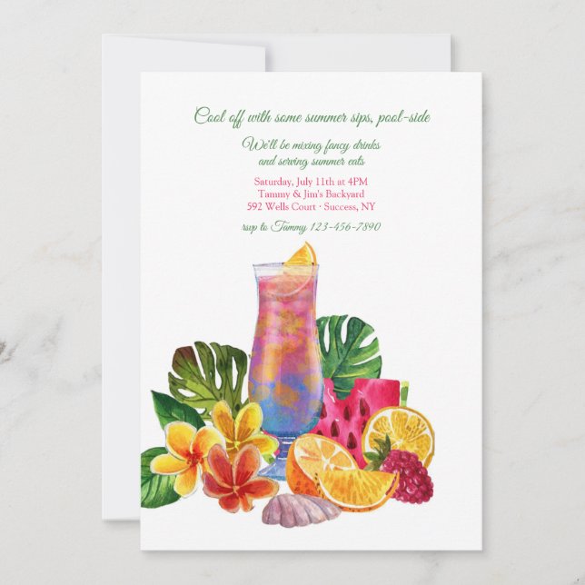 Sommerkühler Einladung (Vorderseite)