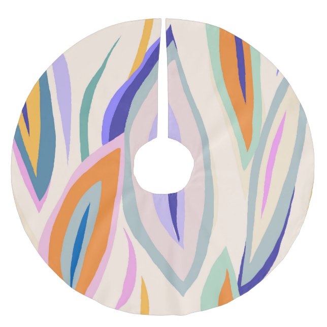 Sommerkunst: Kreatives Muster Polyester Weihnachtsbaumdecke (Vorderseite)