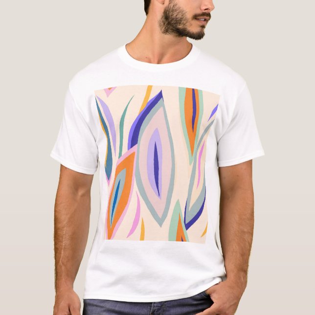 Sommerkunst: Kreatives Muster T-Shirt (Vorderseite)