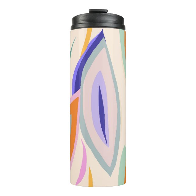 Sommerkunst: Kreatives Muster Thermosbecher (Vorderseite)