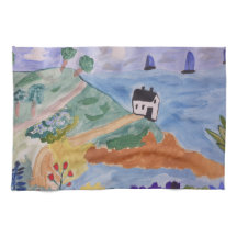 Sommerküste & Blume Handtuch