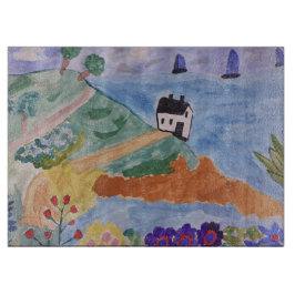 Sommerküste und Blume - Kneipe Schneidebrett